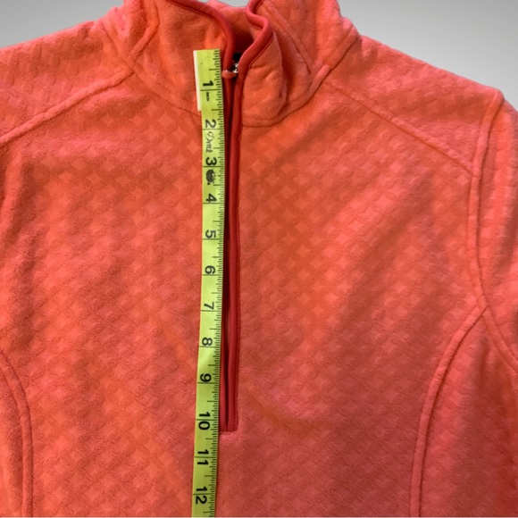 Lands End Orange Long Sleeve Zip Neck Fleece - Picture 8 of 14